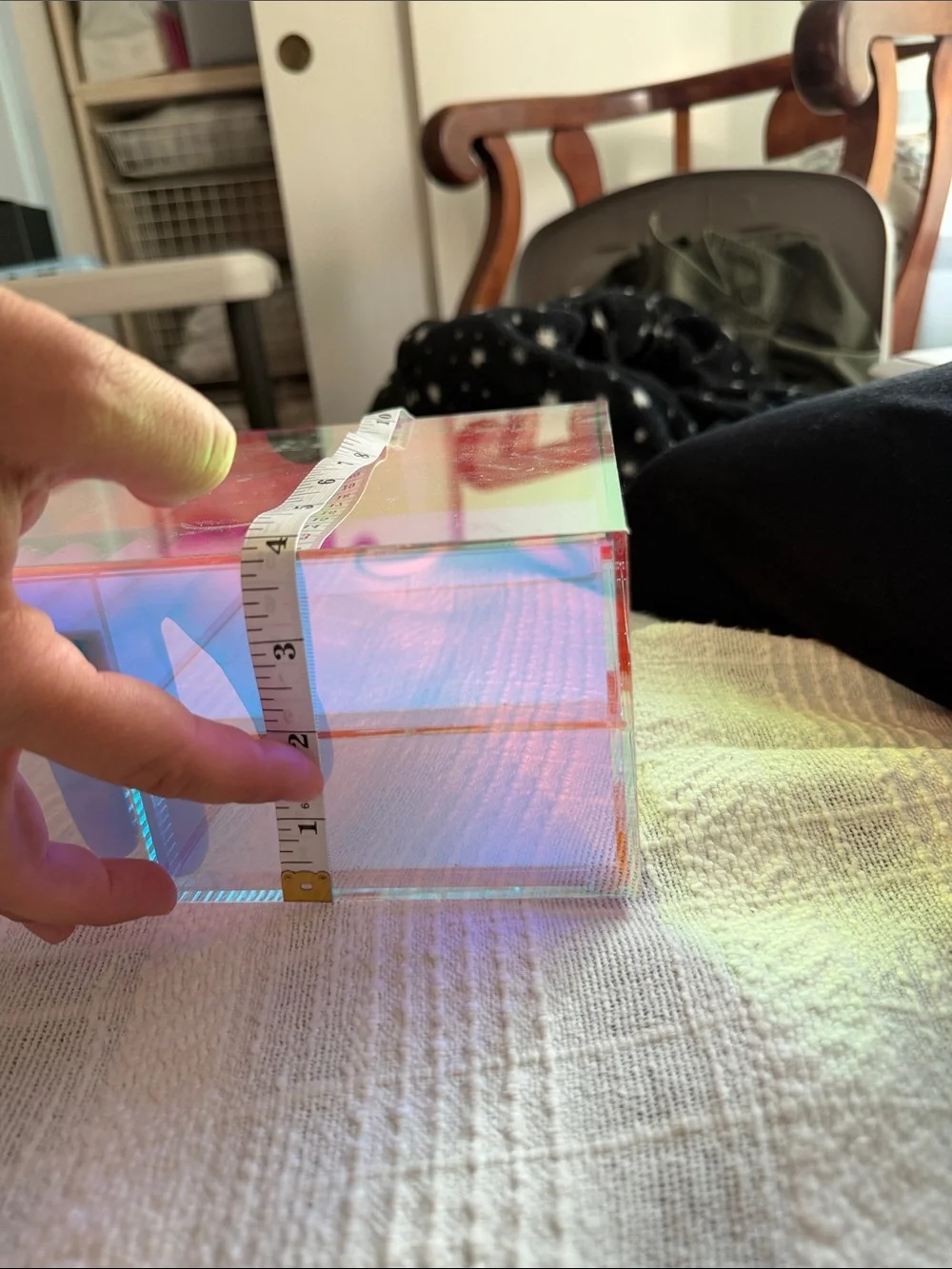 Iridescent Acrylic 3-Drawer Jewelry Organizer